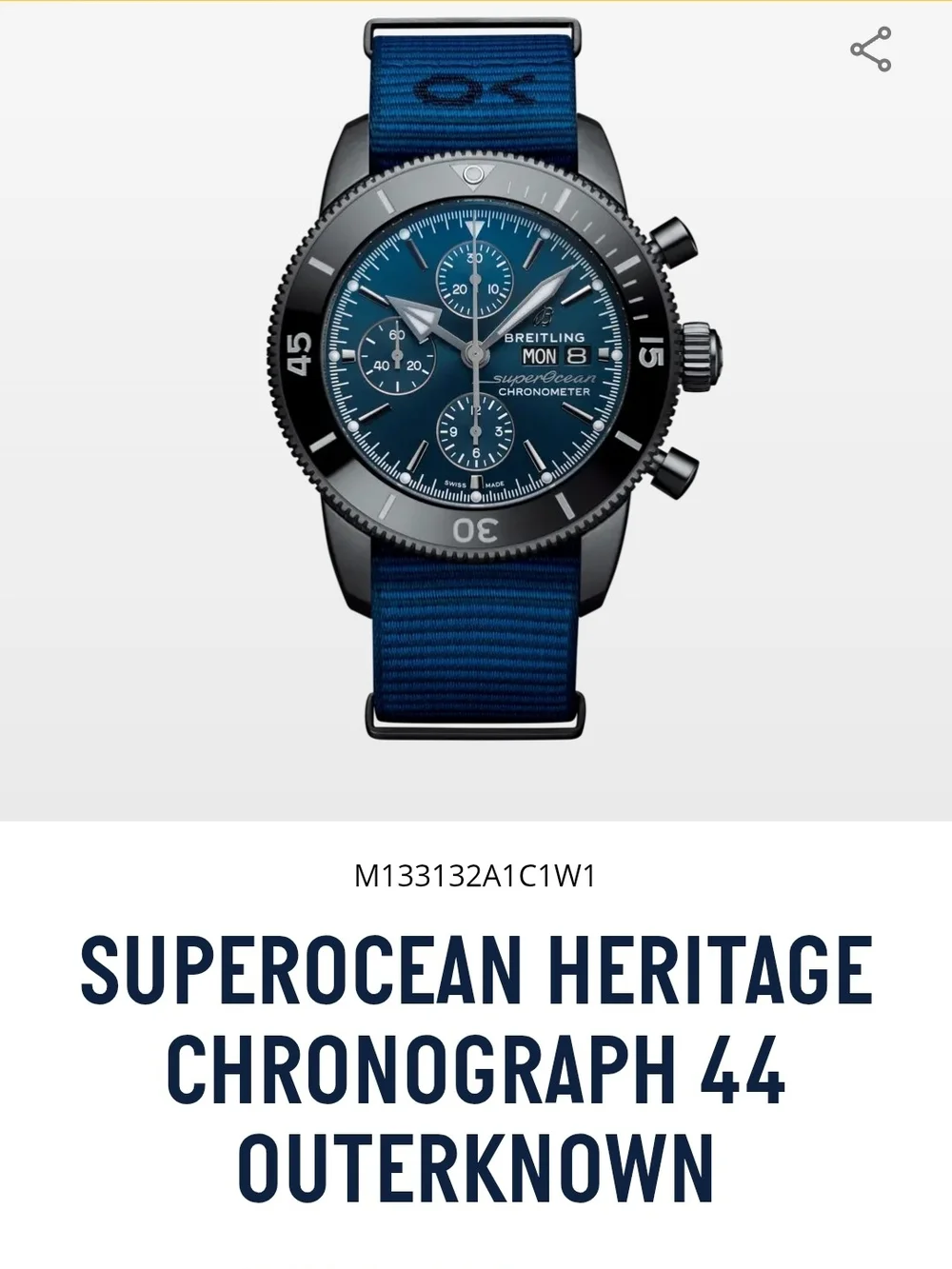 Breitling Superocean Heritage Outerknown Automatic Men's Sport Chronograph Watch
